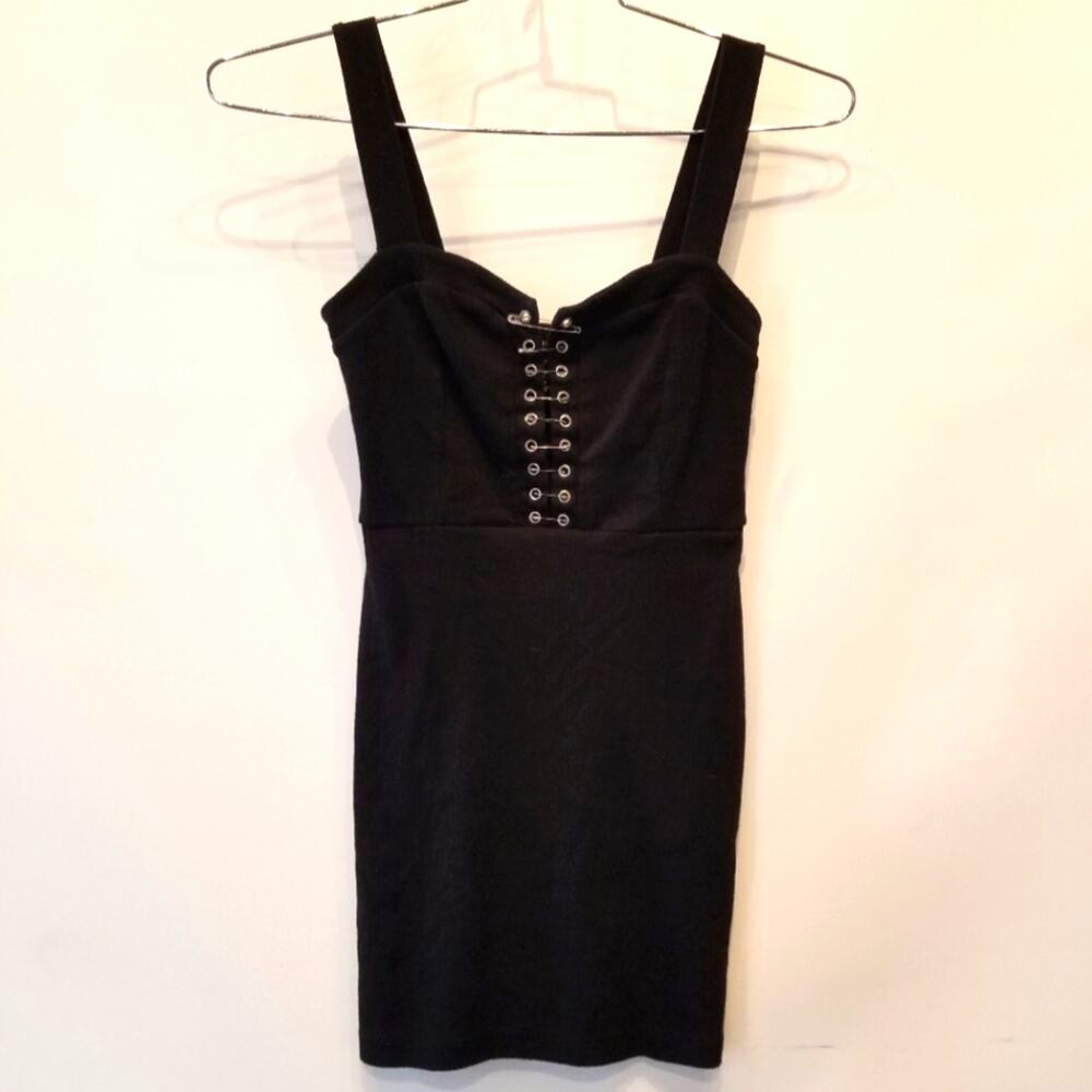 Forever 21 Black Stretch Body Con Mini Dress Size S